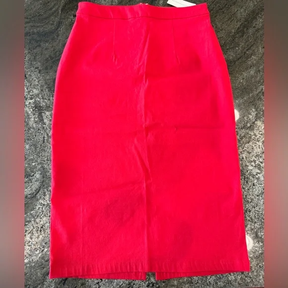 Anthropologie Red Pencil Skirt